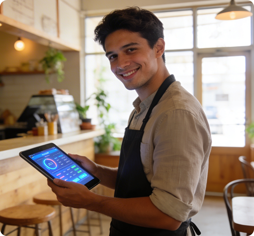 Dashboard de livraison sur tablette